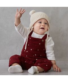 petit main / プティマイン ロンパース | 星刺繍サロペットカバーオール