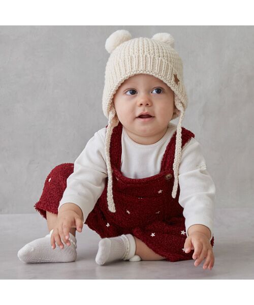 petit main / プティマイン ロンパース | 星刺繍サロペットカバーオール | 詳細1