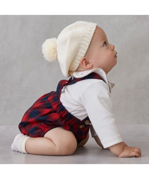 petit main / プティマイン ベビー・キッズウエア | 衿刺繍サロペットセット | 詳細1