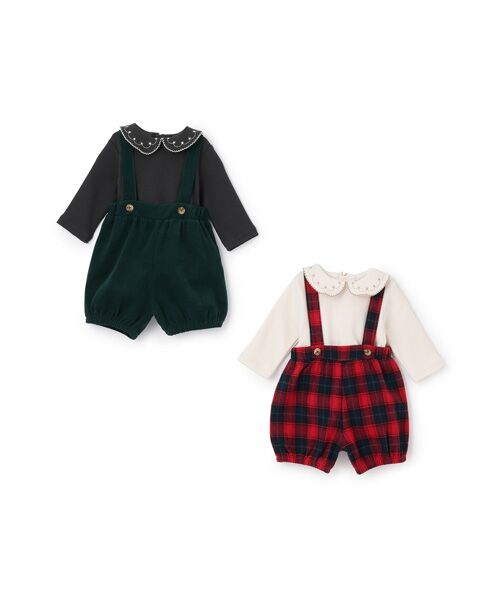 petit main / プティマイン ベビー・キッズウエア | 衿刺繍サロペットセット | 詳細15