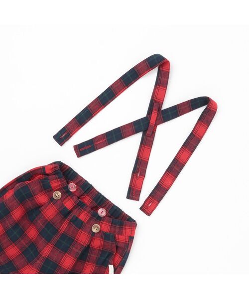 petit main / プティマイン Tシャツ | 衿付き長T+サス付パンツセット | 詳細15