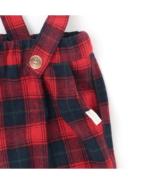 petit main / プティマイン Tシャツ | 衿付き長T+サス付パンツセット | 詳細16