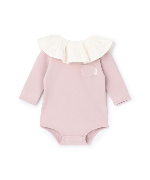 petit main / プティマイン ロンパース | スタイ付きロンパース（ピンク）