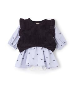 petit main / プティマイン ロンパース | 【リンク】ベスト付ワンピース