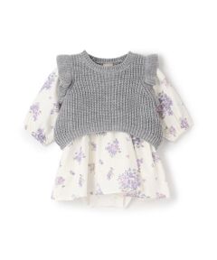 petit main / プティマイン ロンパース | 【リンク】ベスト付ワンピース