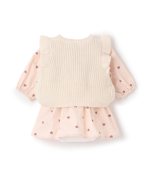 petit main / プティマイン ロンパース | 【リンク】ベスト付ワンピース | 詳細1