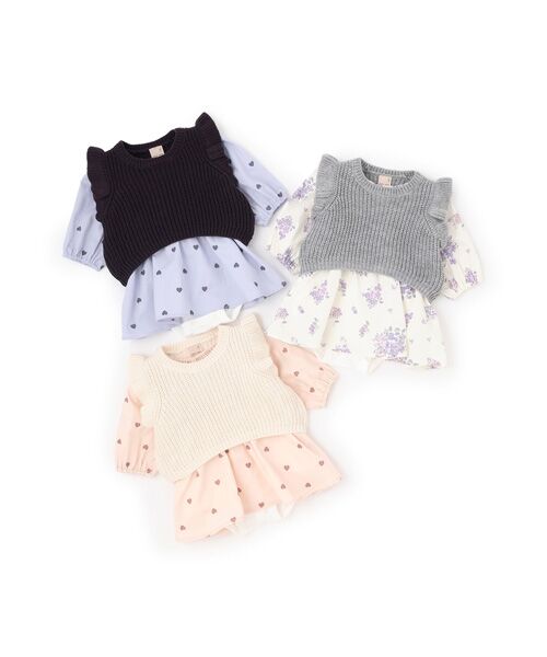 petit main / プティマイン ロンパース | 【リンク】ベスト付ワンピース | 詳細10