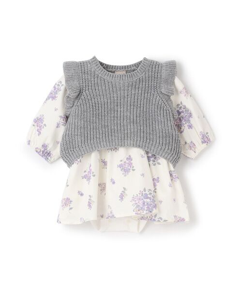 petit main / プティマイン ロンパース | 【リンク】ベスト付ワンピース（マルチ）