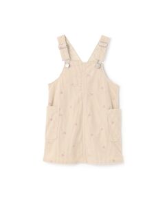 petit main / プティマイン ミニ丈・ひざ丈ワンピース | ハート刺繍コーデュロイジャンスカ