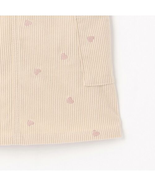 petit main / プティマイン ミニ丈・ひざ丈ワンピース | ハート刺繍コーデュロイジャンスカ | 詳細8