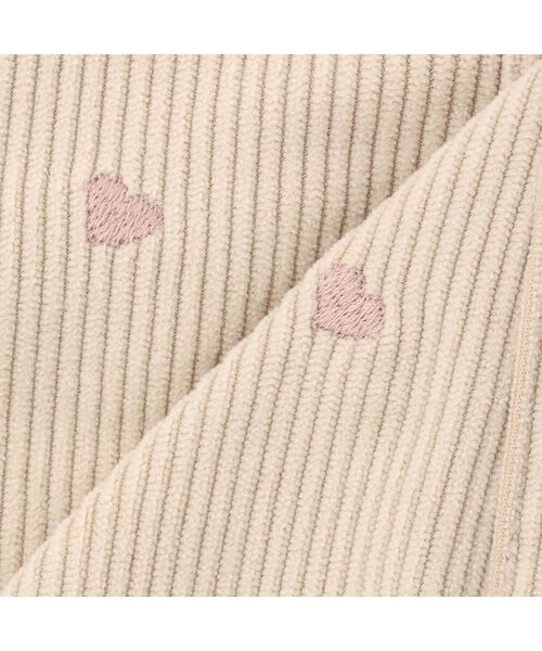 petit main / プティマイン ミニ丈・ひざ丈ワンピース | ハート刺繍コーデュロイジャンスカ | 詳細9