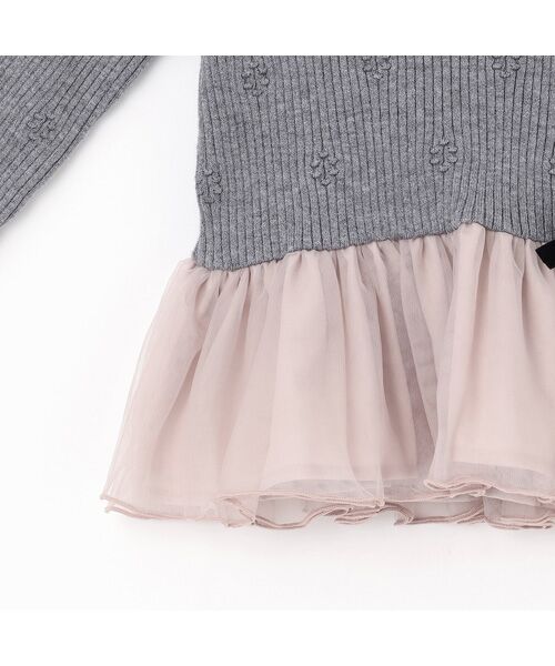 petit main / プティマイン チュニック | 【フワもちっと】ニットペプラムチュールチュニック | 詳細11