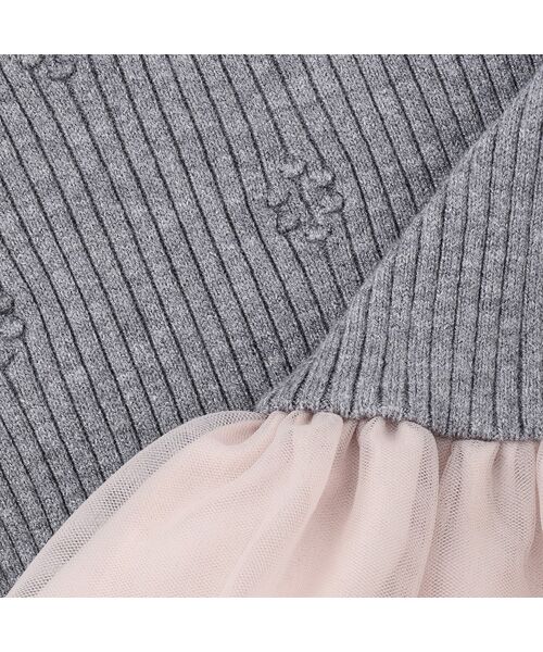 petit main / プティマイン チュニック | 【フワもちっと】ニットペプラムチュールチュニック | 詳細12