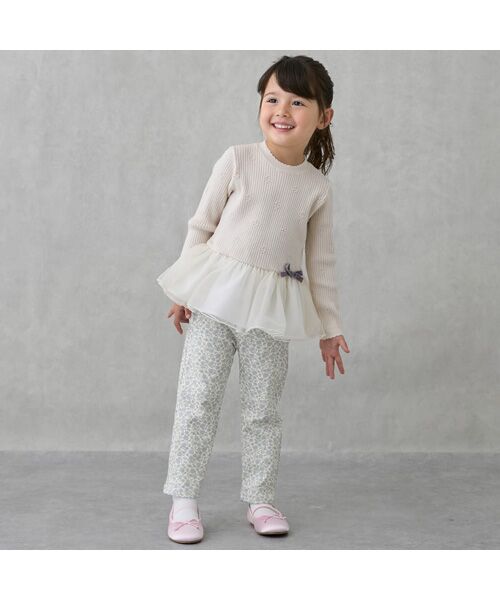 petit main / プティマイン チュニック | 【フワもちっと】ニットペプラムチュールチュニック | 詳細2