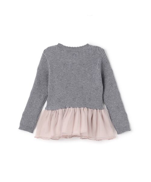 petit main / プティマイン チュニック | 【フワもちっと】ニットペプラムチュールチュニック | 詳細7