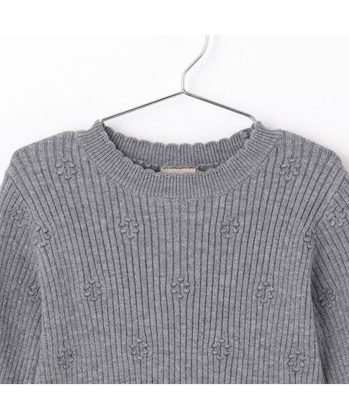 petit main / プティマイン チュニック | 【フワもちっと】ニットペプラムチュールチュニック | 詳細8