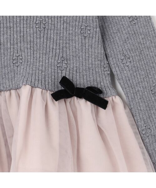 petit main / プティマイン チュニック | 【フワもちっと】ニットペプラムチュールチュニック | 詳細9
