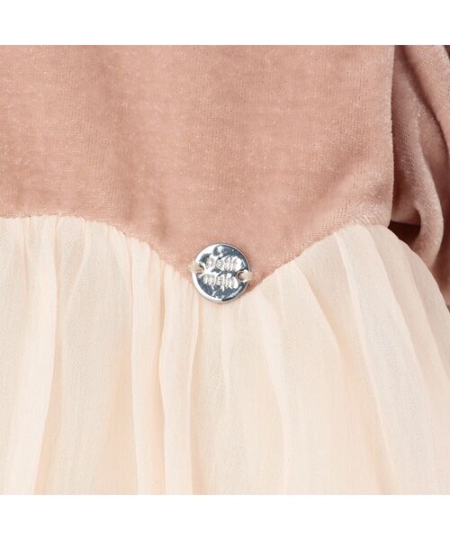 petit main / プティマイン ミニ丈・ひざ丈ワンピース | パフ袖シフォンワンピース | 詳細10