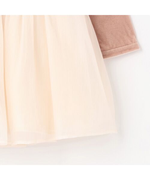 petit main / プティマイン ミニ丈・ひざ丈ワンピース | パフ袖シフォンワンピース | 詳細12