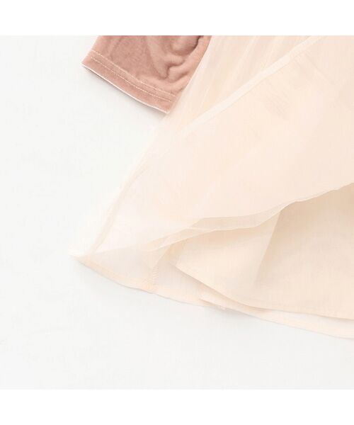 petit main / プティマイン ミニ丈・ひざ丈ワンピース | パフ袖シフォンワンピース | 詳細13