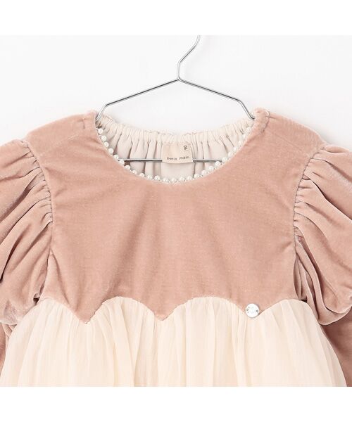 petit main / プティマイン ミニ丈・ひざ丈ワンピース | パフ袖シフォンワンピース | 詳細9