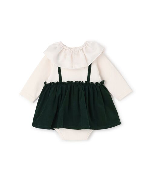 petit main / プティマイン ロンパース | フリル襟付きチェックOPロンパース | 詳細9