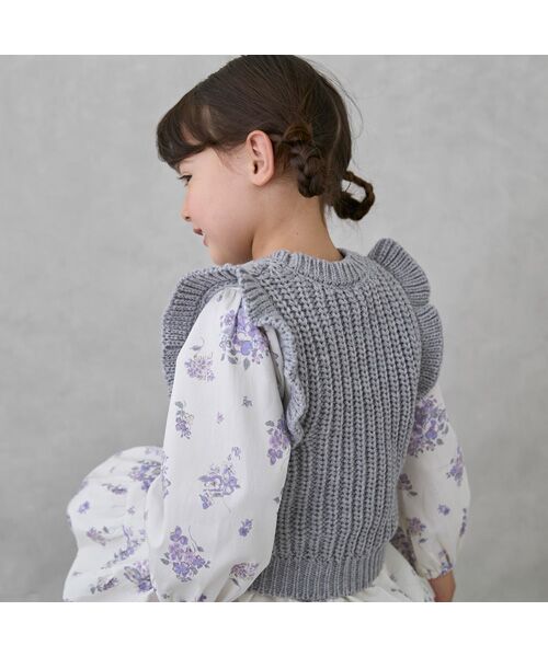 petit main / プティマイン ミニ丈・ひざ丈ワンピース | 【リンク】ベスト付ワンピース | 詳細2