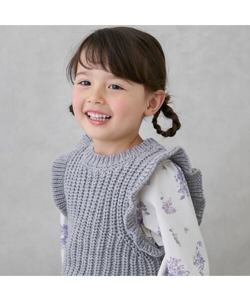 petit main / プティマイン ミニ丈・ひざ丈ワンピース | 【リンク】ベスト付ワンピース | 詳細3