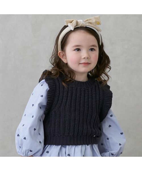 petit main / プティマイン ミニ丈・ひざ丈ワンピース | 【リンク】ベスト付ワンピース | 詳細5