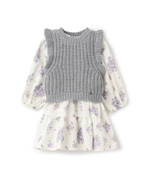 petit main / プティマイン ミニ丈・ひざ丈ワンピース | 【リンク】ベスト付ワンピース | 詳細7