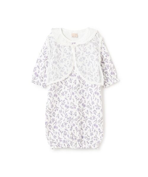 petit main / プティマイン ロンパース | ベスト付き2wayオール（ラベンダ-）