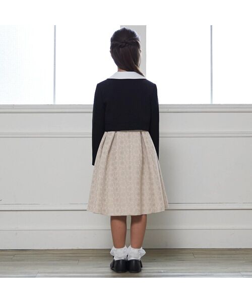 petit main / プティマイン ミニ丈・ひざ丈ワンピース | ジャガードリボンOP+襟付JKセット | 詳細2