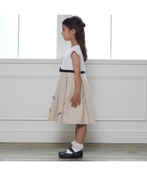 petit main / プティマイン ミニ丈・ひざ丈ワンピース | ジャガードリボンOP+襟付JKセット | 詳細5