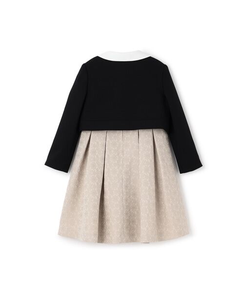 petit main / プティマイン ミニ丈・ひざ丈ワンピース | ジャガードリボンOP+襟付JKセット | 詳細9