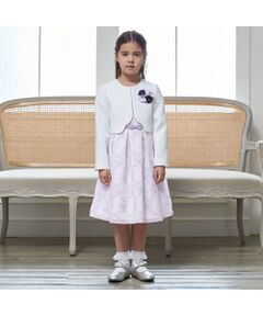 petit main / プティマイン ミニ丈・ひざ丈ワンピース | レースOP+ノーカラーJKセット