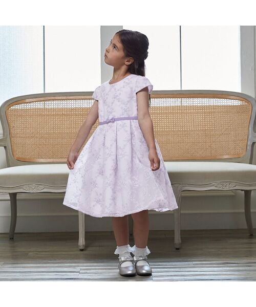 petit main / プティマイン ミニ丈・ひざ丈ワンピース | レースOP+ノーカラーJKセット | 詳細7