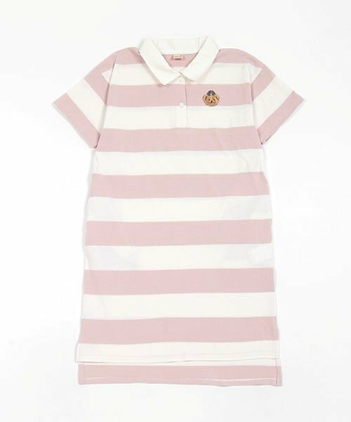 petit main / プティマイン ミニ丈・ひざ丈ワンピース | 【リンク】ポロワンピース(ジュニア)（ライト ピンク）