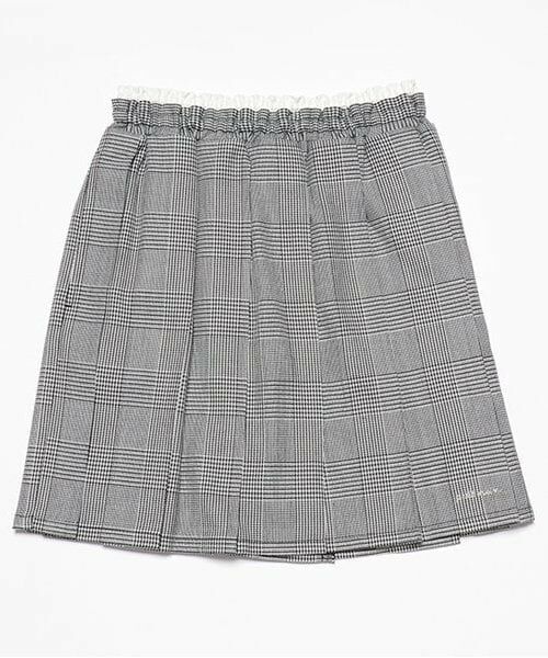petit main / プティマイン ショート・ハーフ・半端丈パンツ | 【リンク】ダブルウエストプリーツスカパン(ジュニア)（黒）
