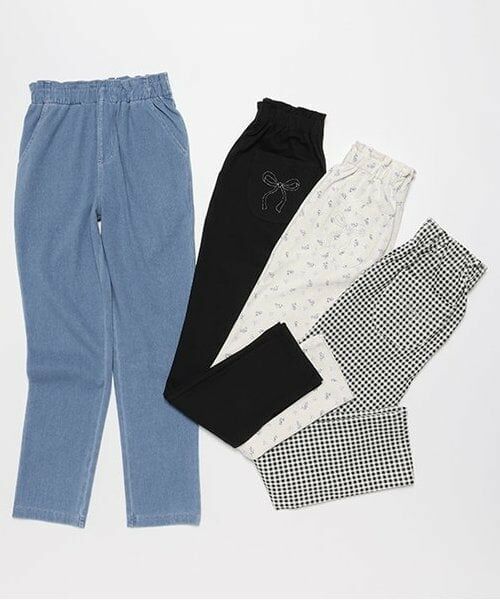 petit main / プティマイン その他パンツ | 【スマイル/リンク】リボン刺しゅうロングPT | 詳細9