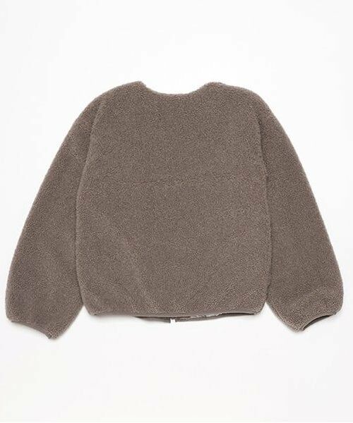 petit main / プティマイン カーディガン・ボレロ | 【リンク】ボアジップ羽織り(ジュニア) | 詳細1