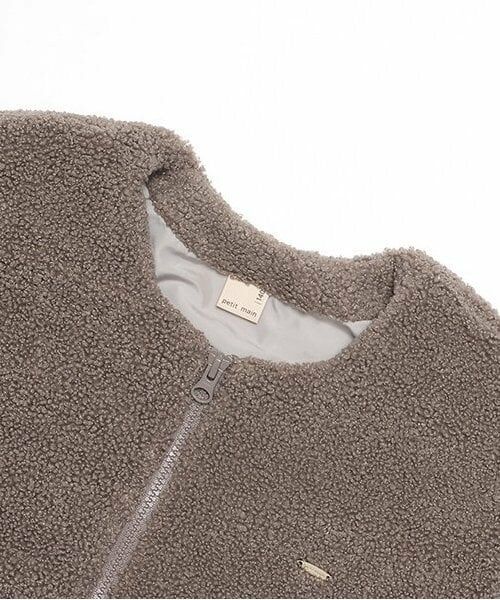petit main / プティマイン カーディガン・ボレロ | 【リンク】ボアジップ羽織り(ジュニア) | 詳細2