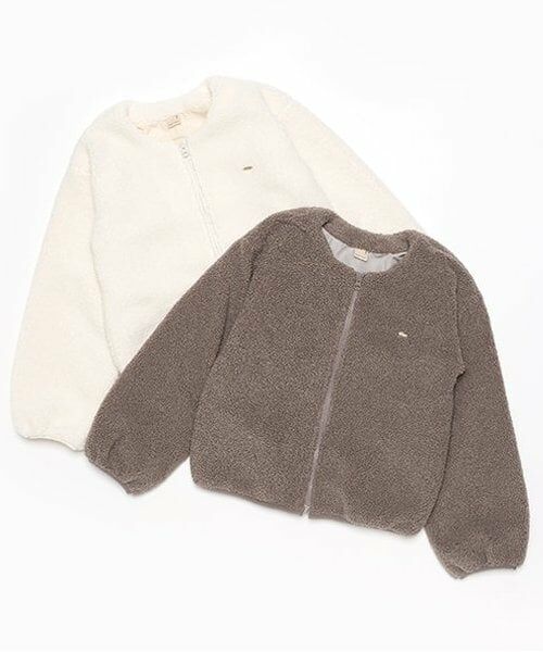 petit main / プティマイン カーディガン・ボレロ | 【リンク】ボアジップ羽織り(ジュニア) | 詳細7