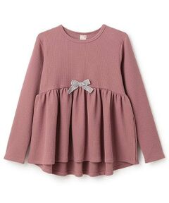 petit main / プティマイン その他トップス | 【スマイル/防汚】リボンカットチュニック(ジュニアサイズ)