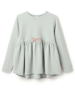 petit main / プティマイン その他トップス | 【スマイル/防汚】リボンカットチュニック(ジュニアサイズ)