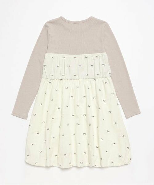 petit main / プティマイン ミニ丈・ひざ丈ワンピース | 【リンク】リボン刺繍ワンピース(ジュニア) | 詳細1