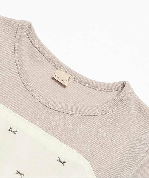 petit main / プティマイン ミニ丈・ひざ丈ワンピース | 【リンク】リボン刺繍ワンピース(ジュニア) | 詳細2