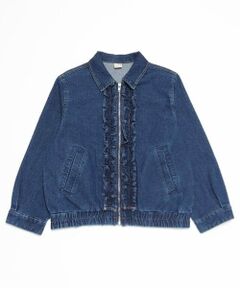 petit main / プティマイン ブルゾン | 【リンク】デニムフリルジャケット(ジュニア)