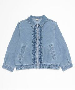 petit main / プティマイン ブルゾン | 【リンク】デニムフリルジャケット(ジュニア)