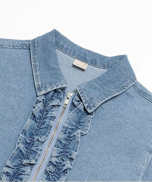 petit main / プティマイン ブルゾン | 【リンク】デニムフリルジャケット(ジュニア) | 詳細2