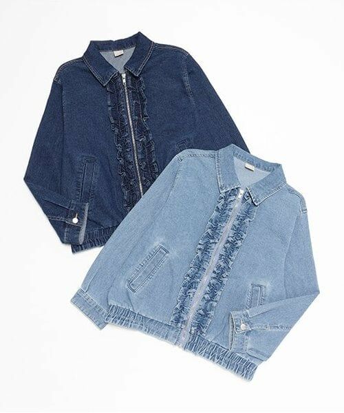 petit main / プティマイン ブルゾン | 【リンク】デニムフリルジャケット(ジュニア) | 詳細7